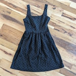 Madewell black polka dot dress size xs